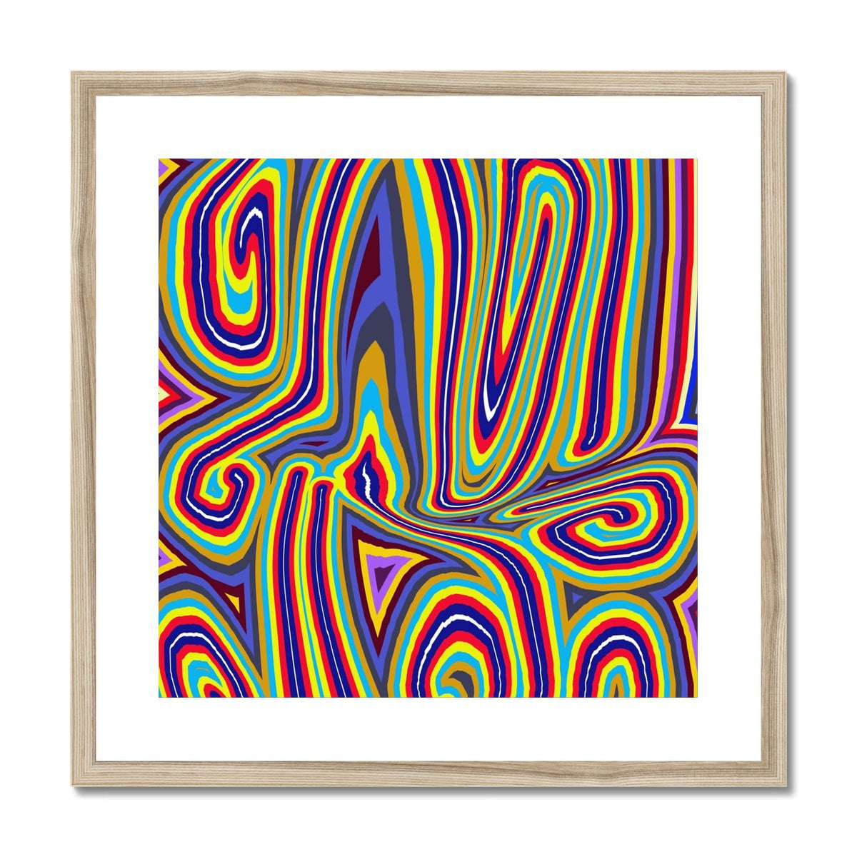 Curly Swirls Framed & Mounted Print