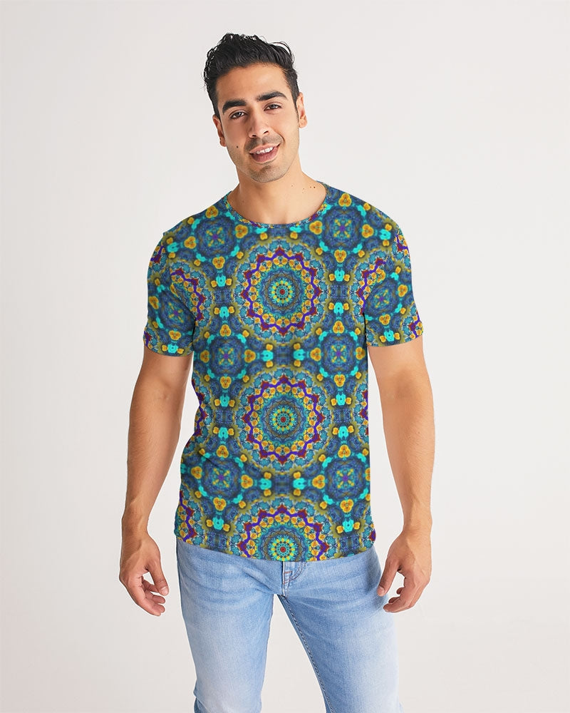 Blue Green Blur Kaleidoscope Men's Tee