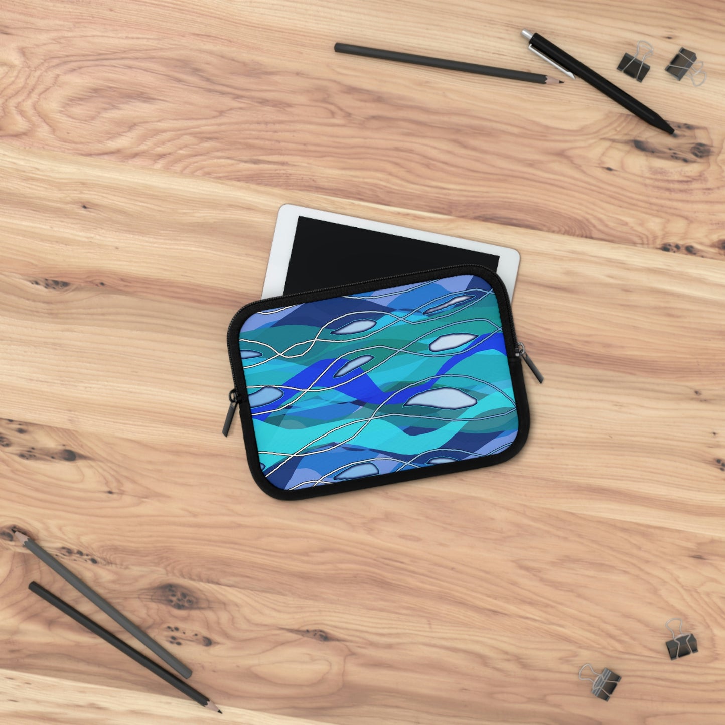 Wavy Blue Laptop Sleeve