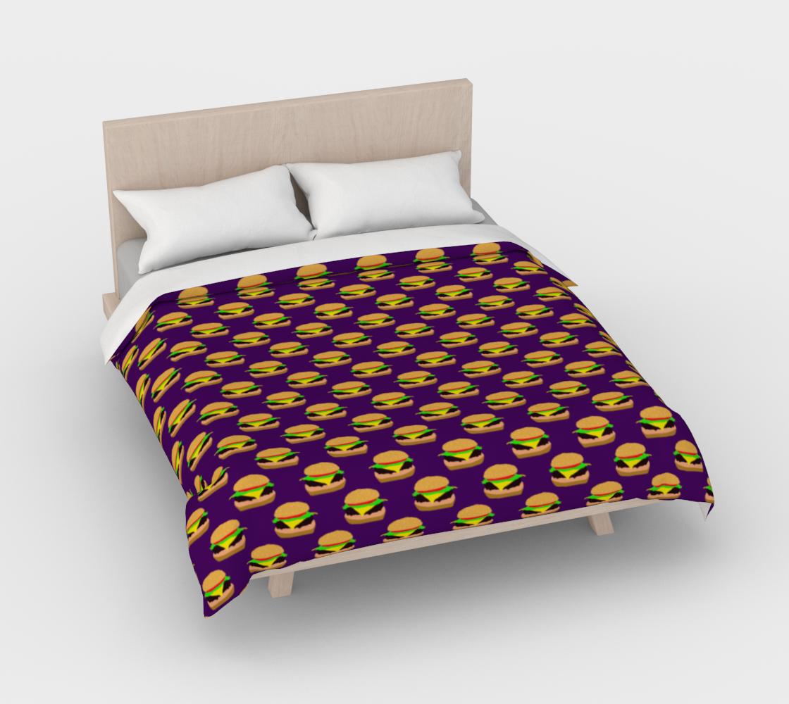 Cheeseburger Pattern Duvet Cover