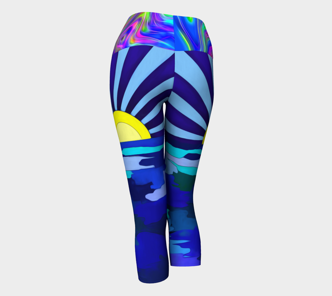 Sunset On The Lake Yoga Capris