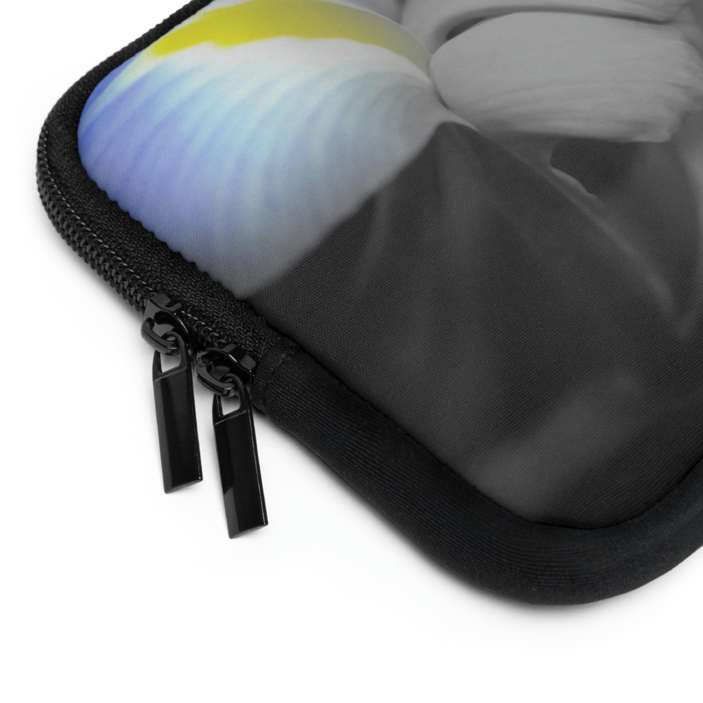 Black and White Iris Laptop Sleeve