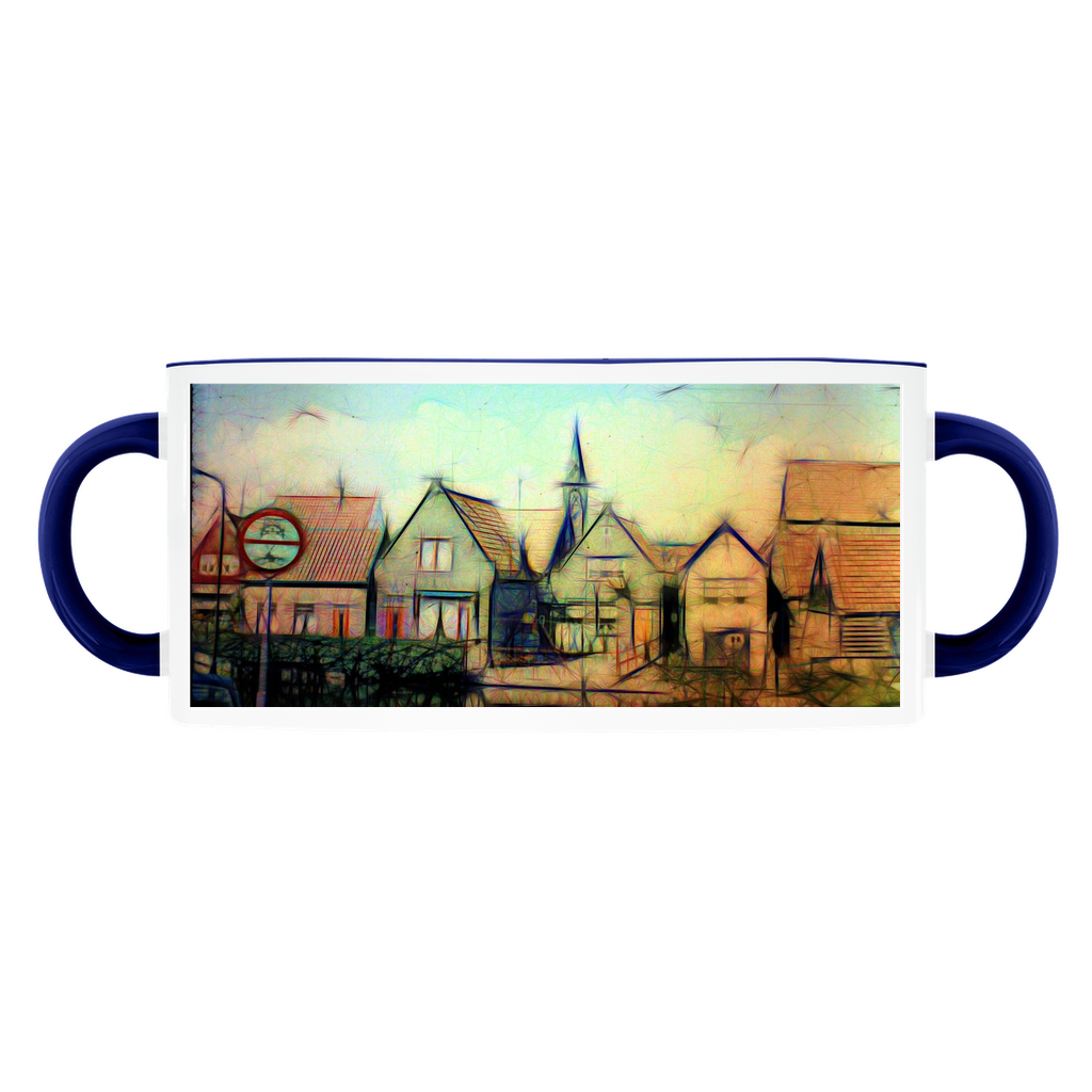 Vintage Travel Little Town Accent Mugs