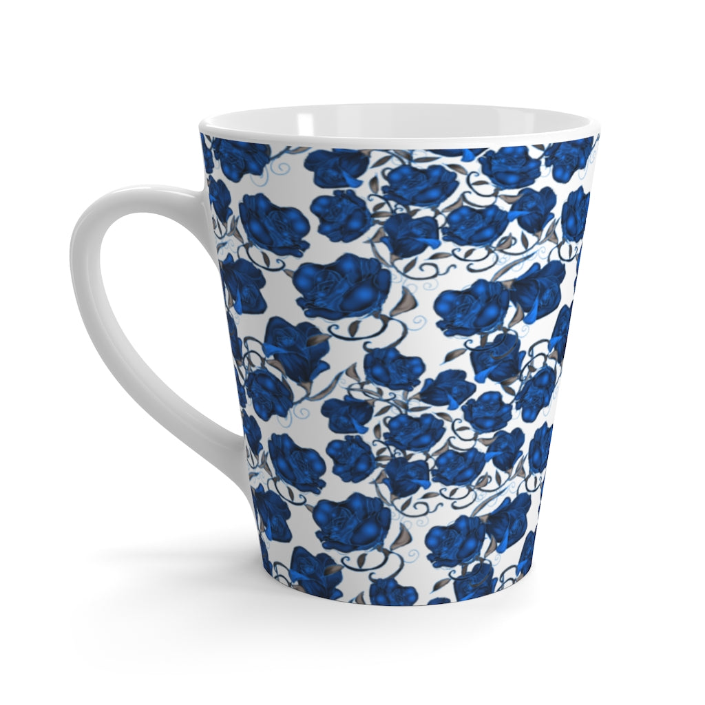 Blue Roses Latte mug
