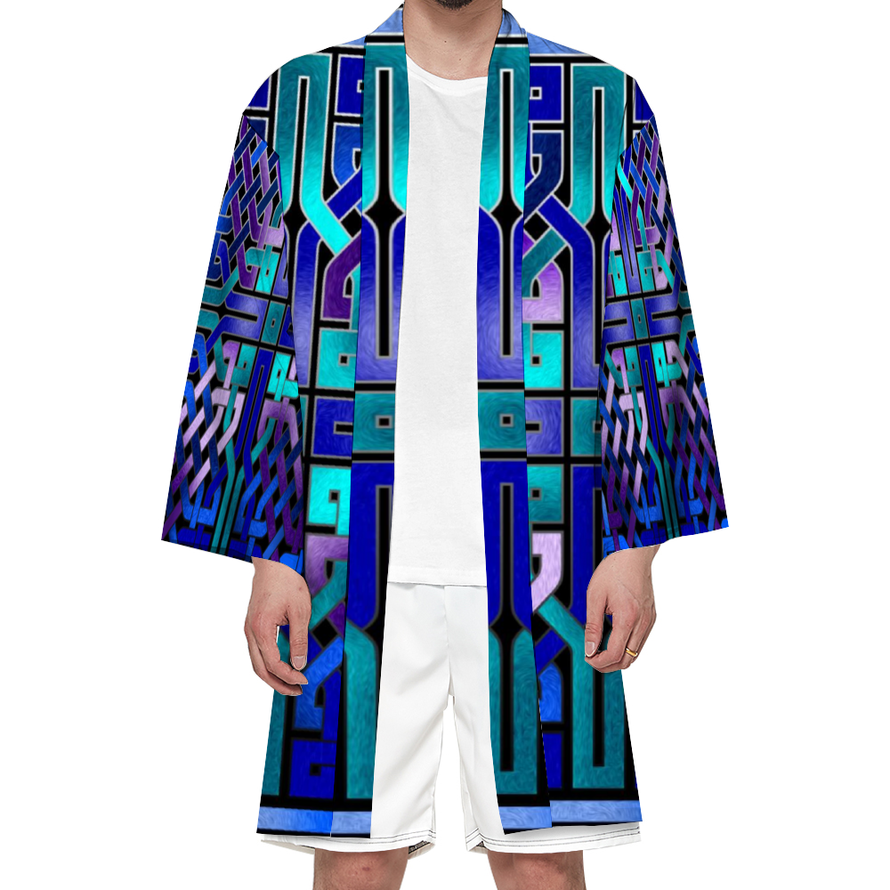 Blue Celtic Knot Haori Unisex All Over Print Haori Beach Kimono