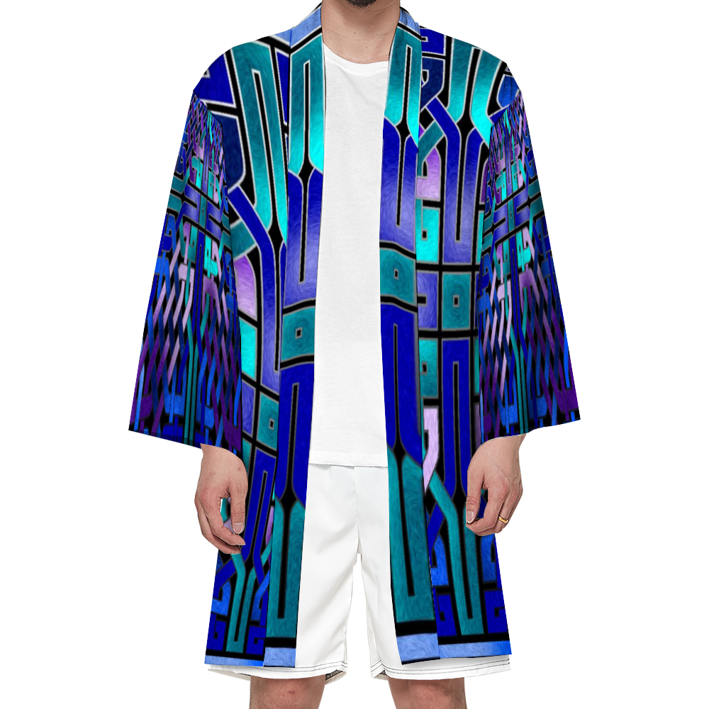 Blue Celtic Knot Haori Unisex All Over Print Haori Beach Kimono