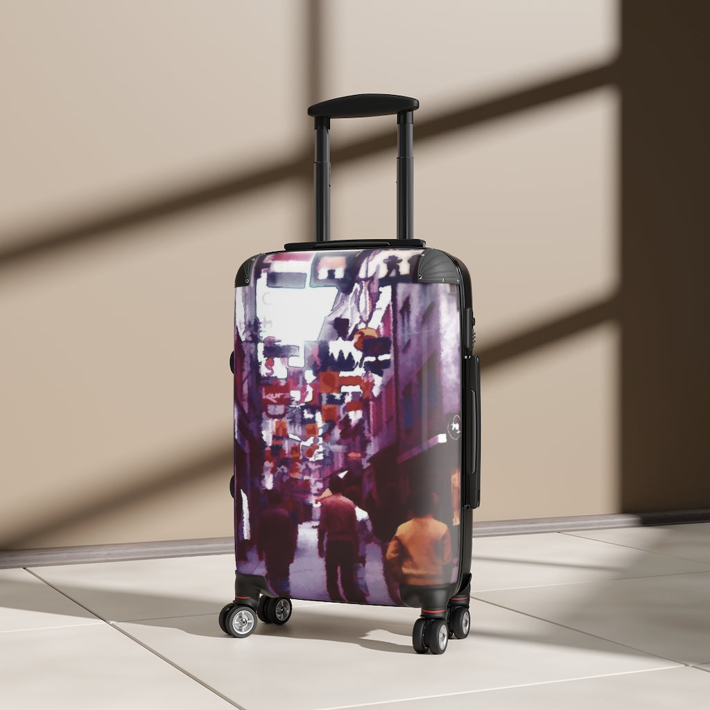 Vintage City Market Suitcases