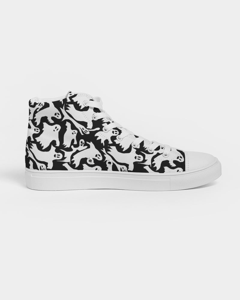 Ghosts Pattern Men's Hightop Canvas Shoe