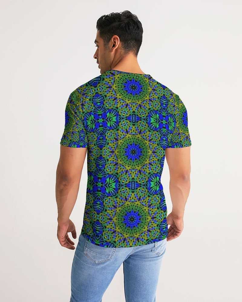 Blue Green Celtic Kaleidoscope Men's Tee