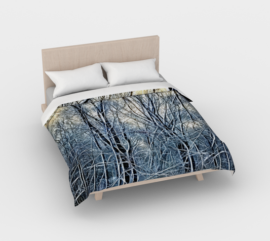 4 oclock Winter Landscape Duvet