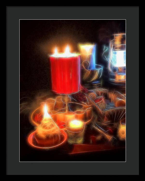 Candle Still life - Framed Print