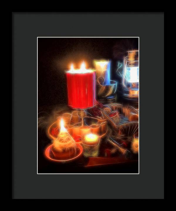 Candle Still life - Framed Print