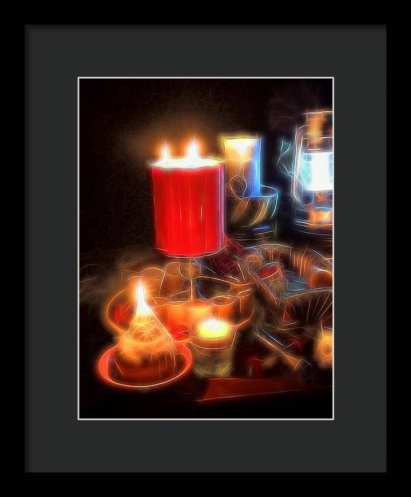 Candle Still life - Framed Print