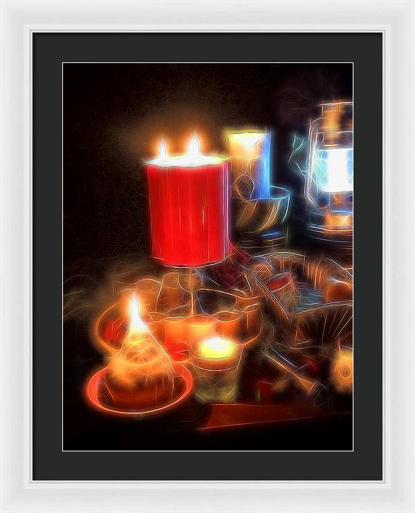 Candle Still life - Framed Print