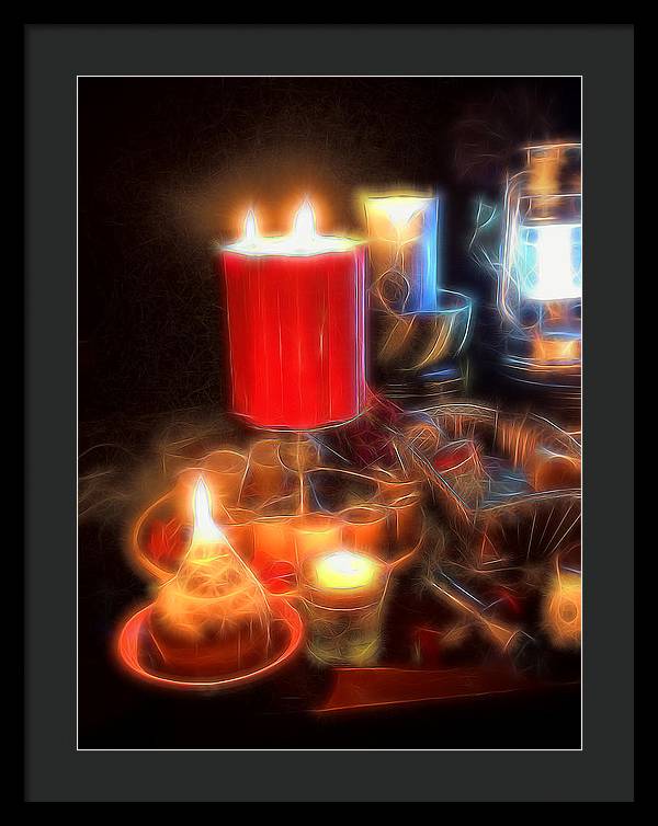 Candle Still life - Framed Print