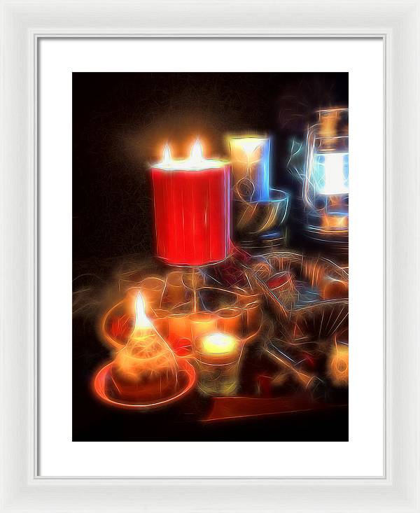 Candle Still life - Framed Print
