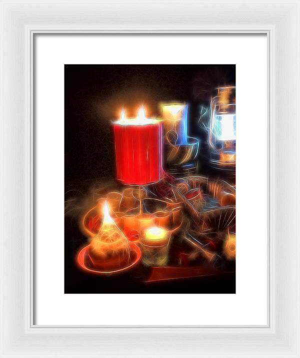 Candle Still life - Framed Print