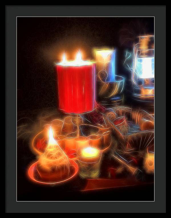 Candle Still life - Framed Print