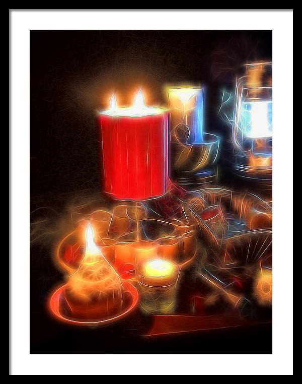 Candle Still life - Framed Print