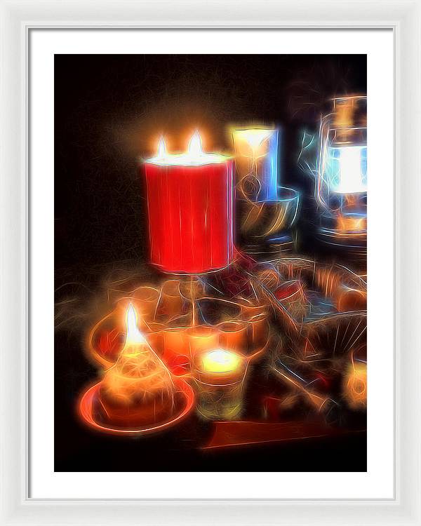 Candle Still life - Framed Print