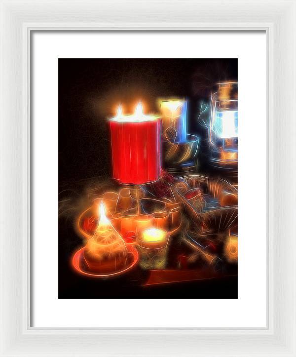 Candle Still life - Framed Print