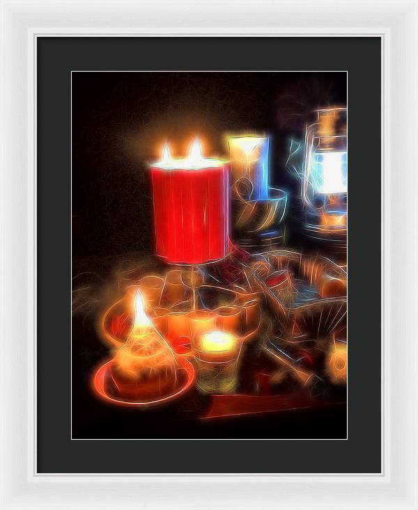 Candle Still life - Framed Print