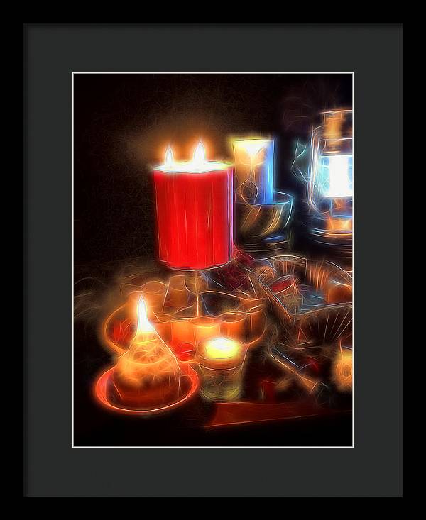 Candle Still life - Framed Print