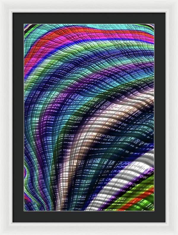 Candy Plaid Fractal - Framed Print