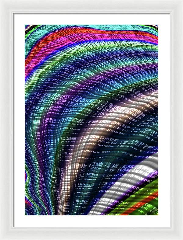 Candy Plaid Fractal - Framed Print
