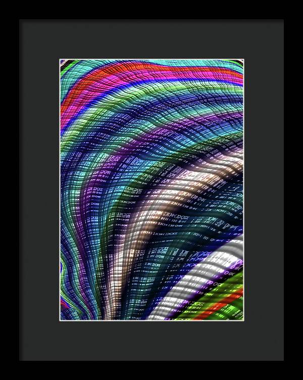 Candy Plaid Fractal - Framed Print