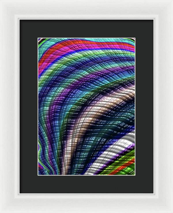 Candy Plaid Fractal - Framed Print