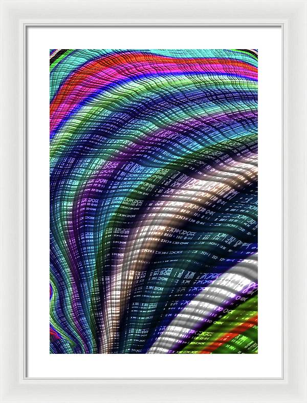 Candy Plaid Fractal - Framed Print