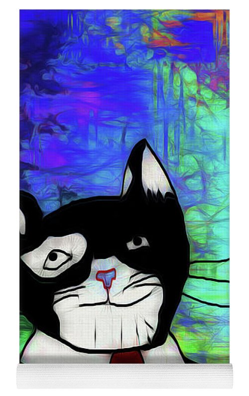 Cat In A Tie - Yoga Mat