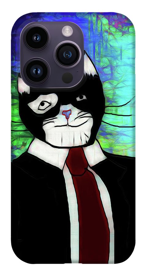 Cat In A Tie - Phone Case