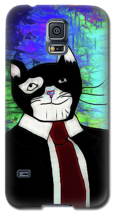 Cat In A Tie - Phone Case