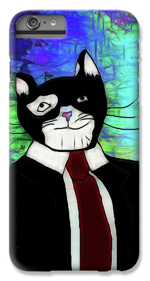 Cat In A Tie - Phone Case