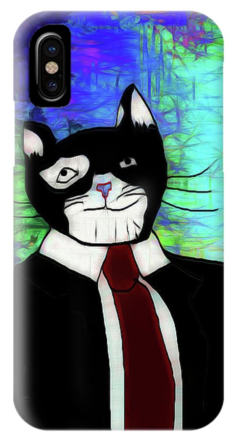 Cat In A Tie - Phone Case