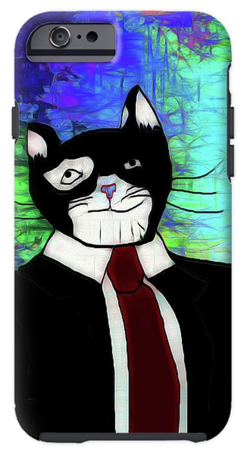 Cat In A Tie - Phone Case