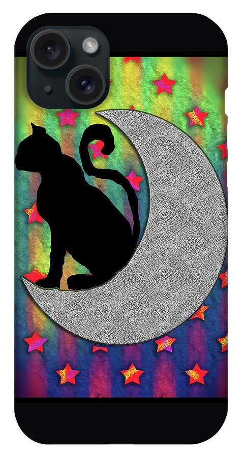 Cat On A Moon - Phone Case