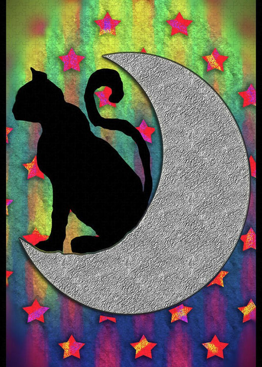 Cat On A Moon - Puzzle