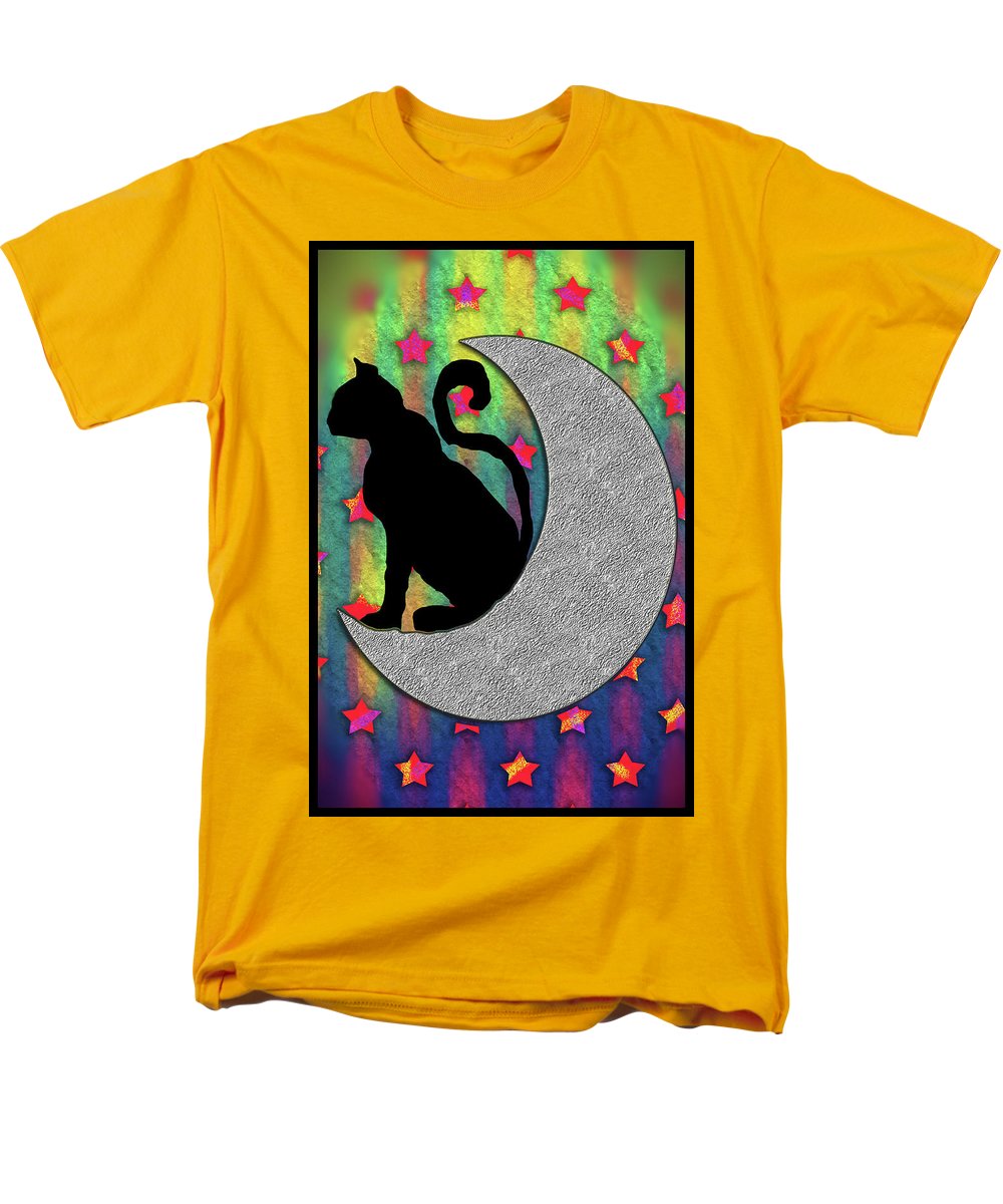 Cat On A Moon - Men's T-Shirt (Regular Fit)