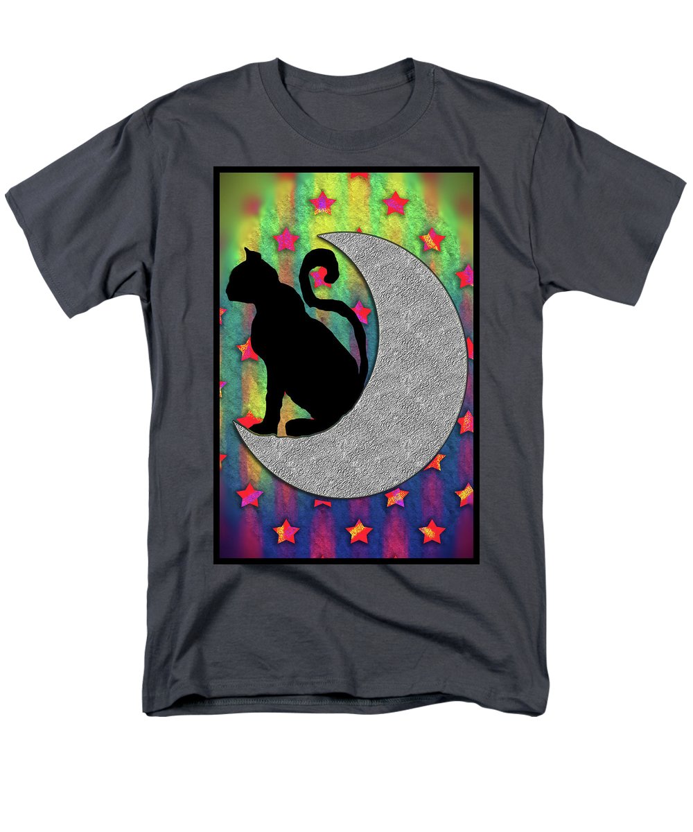 Cat On A Moon - Men's T-Shirt (Regular Fit)