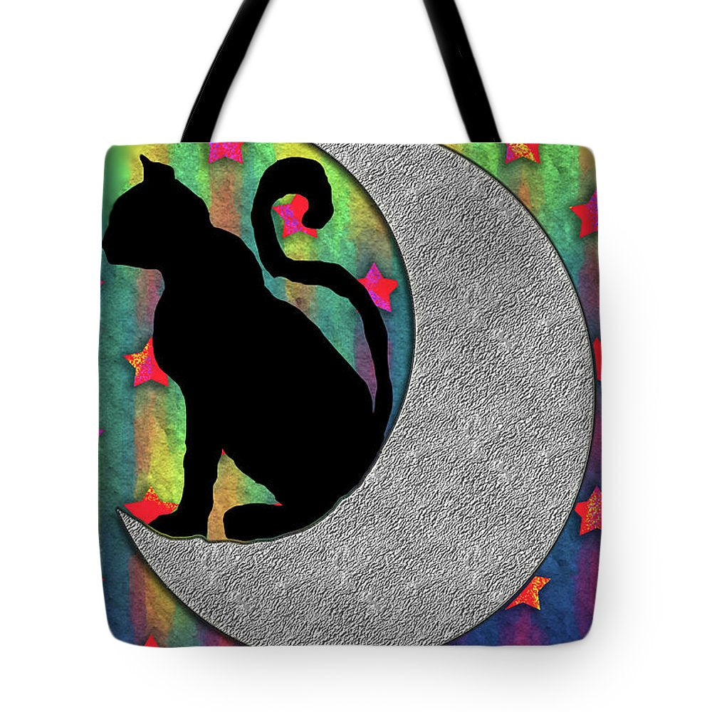 Cat On A Moon - Tote Bag