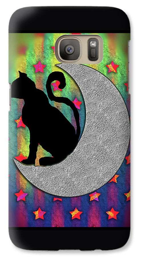 Cat On A Moon - Phone Case