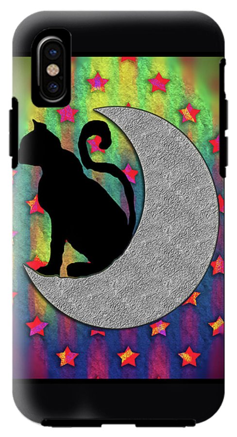 Cat On A Moon - Phone Case