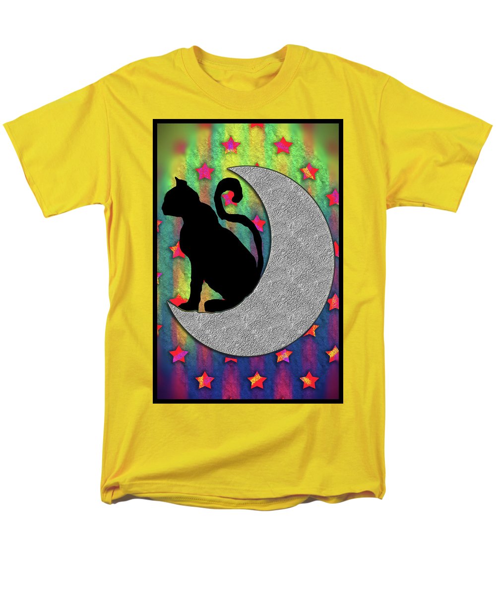 Cat On A Moon - Men's T-Shirt (Regular Fit)