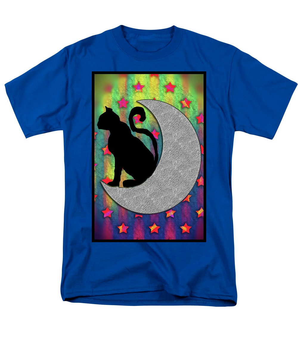 Cat On A Moon - Men's T-Shirt (Regular Fit)