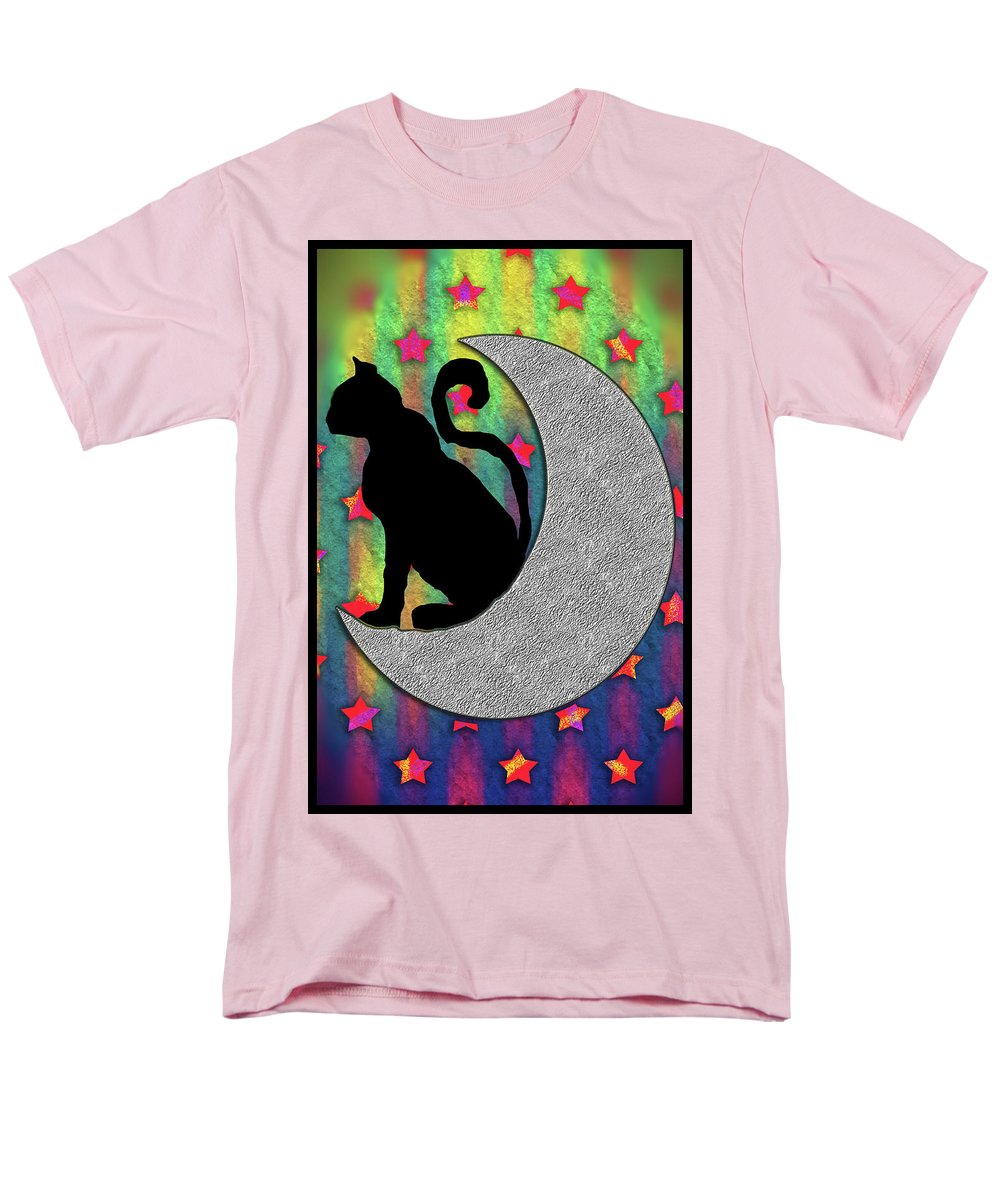 Cat On A Moon - Men's T-Shirt (Regular Fit)