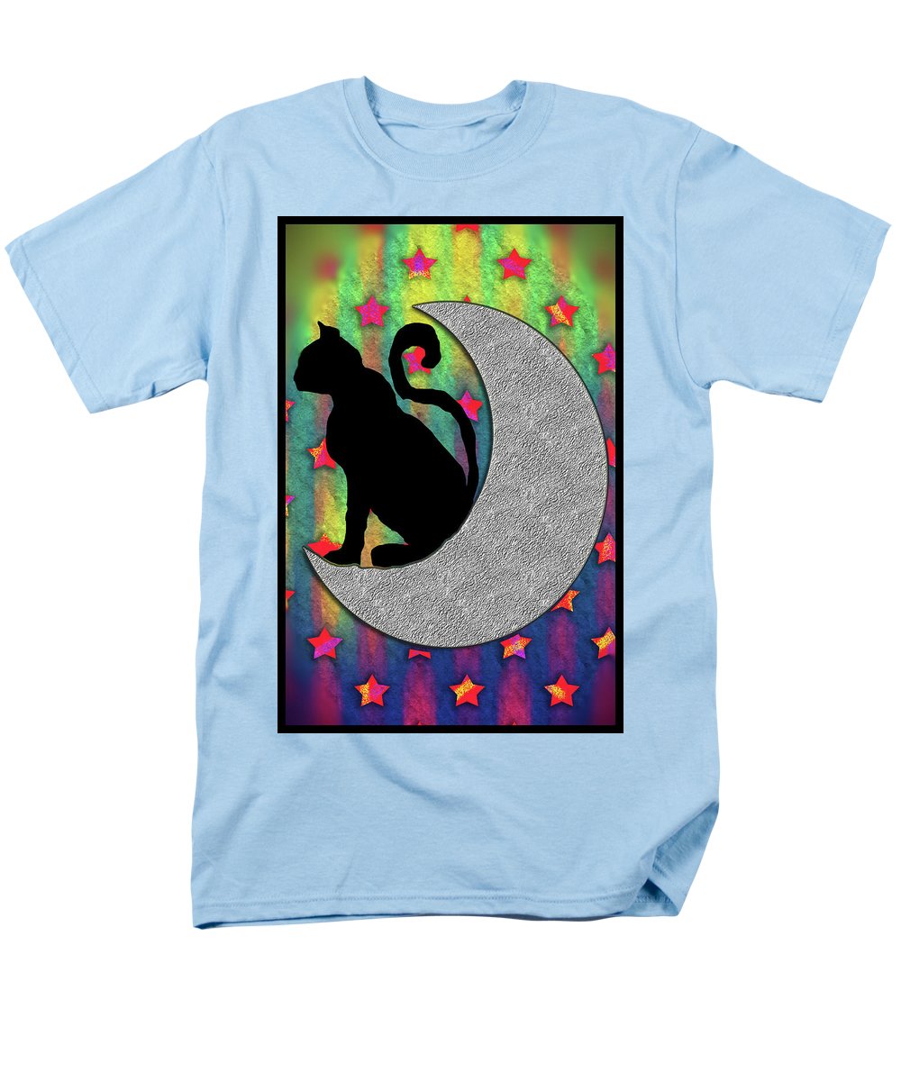 Cat On A Moon - Men's T-Shirt (Regular Fit)