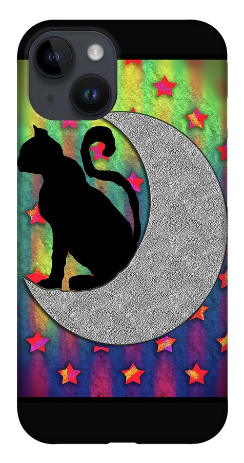 Cat On A Moon - Phone Case